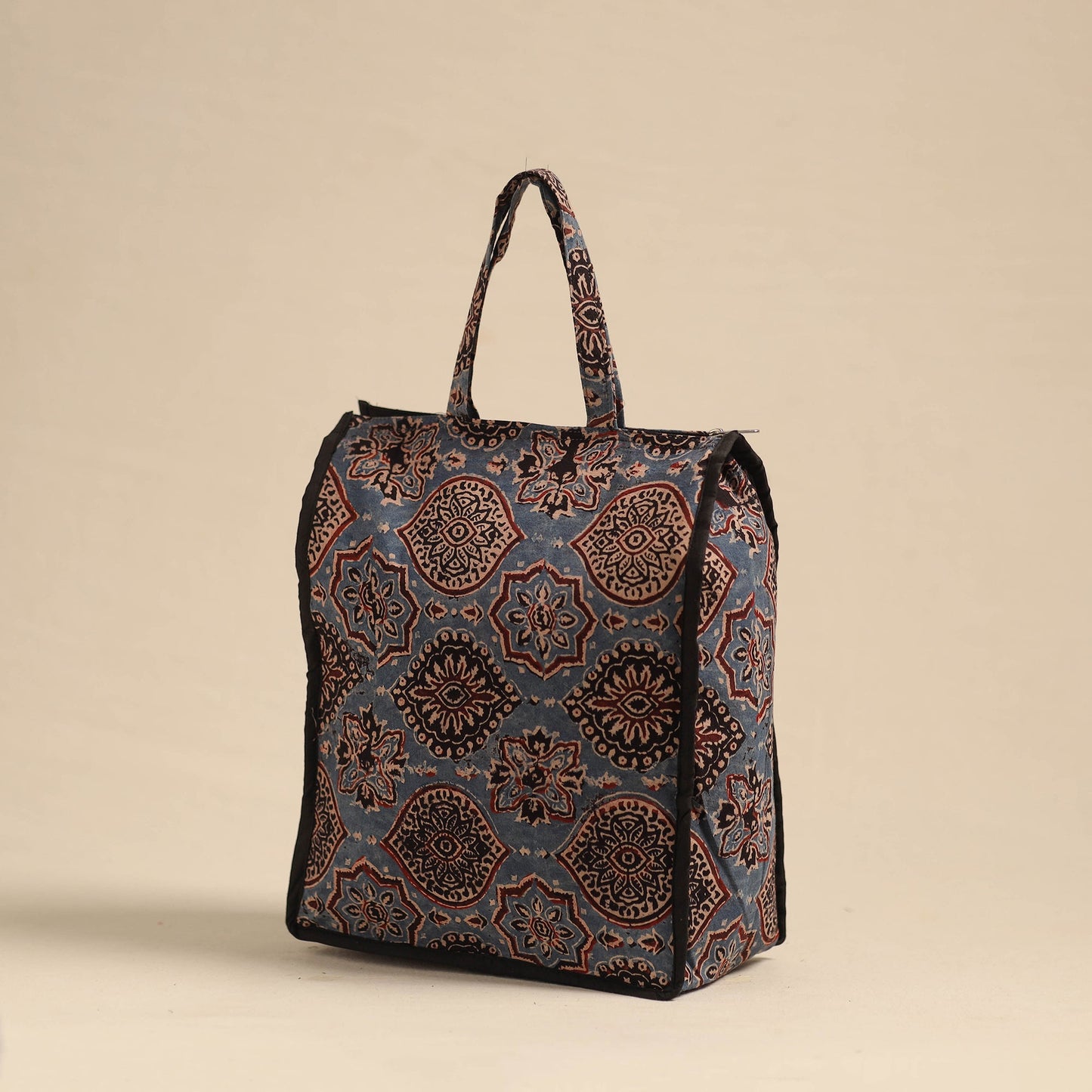 Blue Eco-Friendly Handmade Cotton Handbag for Women