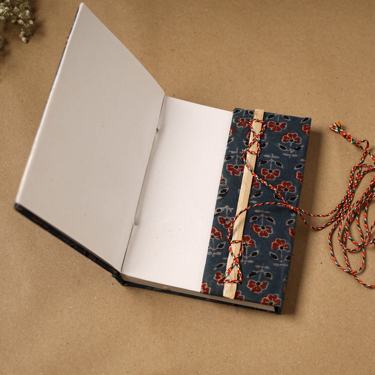 Fabric cover handmade paper notebook with thread lock 63