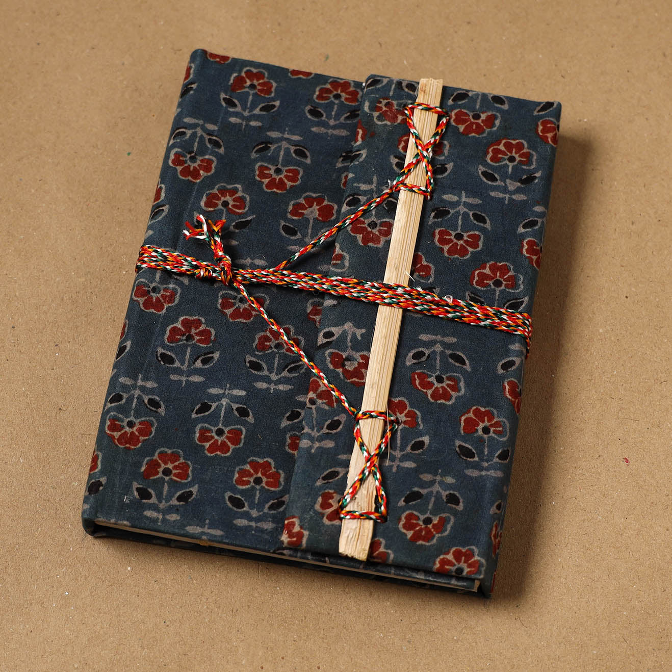 Fabric cover handmade paper notebook with thread lock 63
