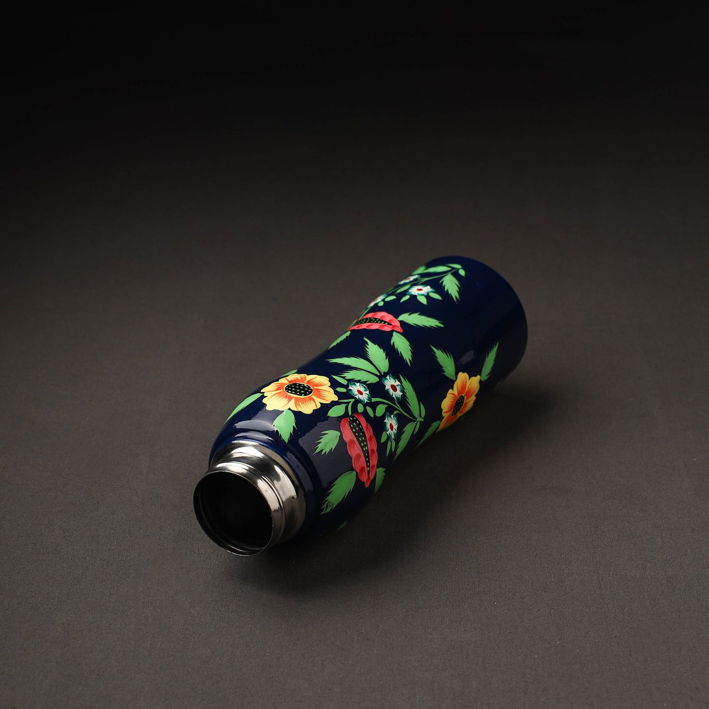 Floral Handpainted Enamelware Stainless Steel Water Bottle