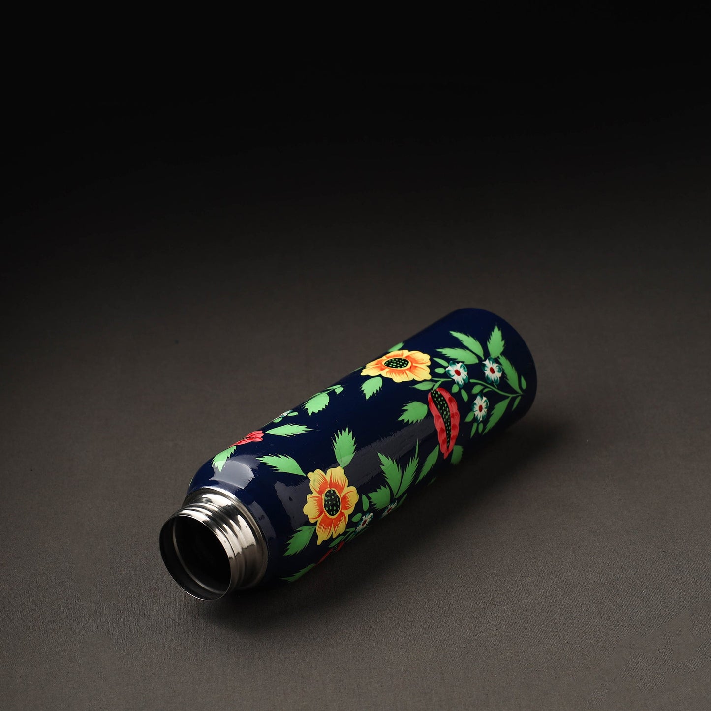 Floral Handpainted Enamelware Stainless Steel Water Bottle