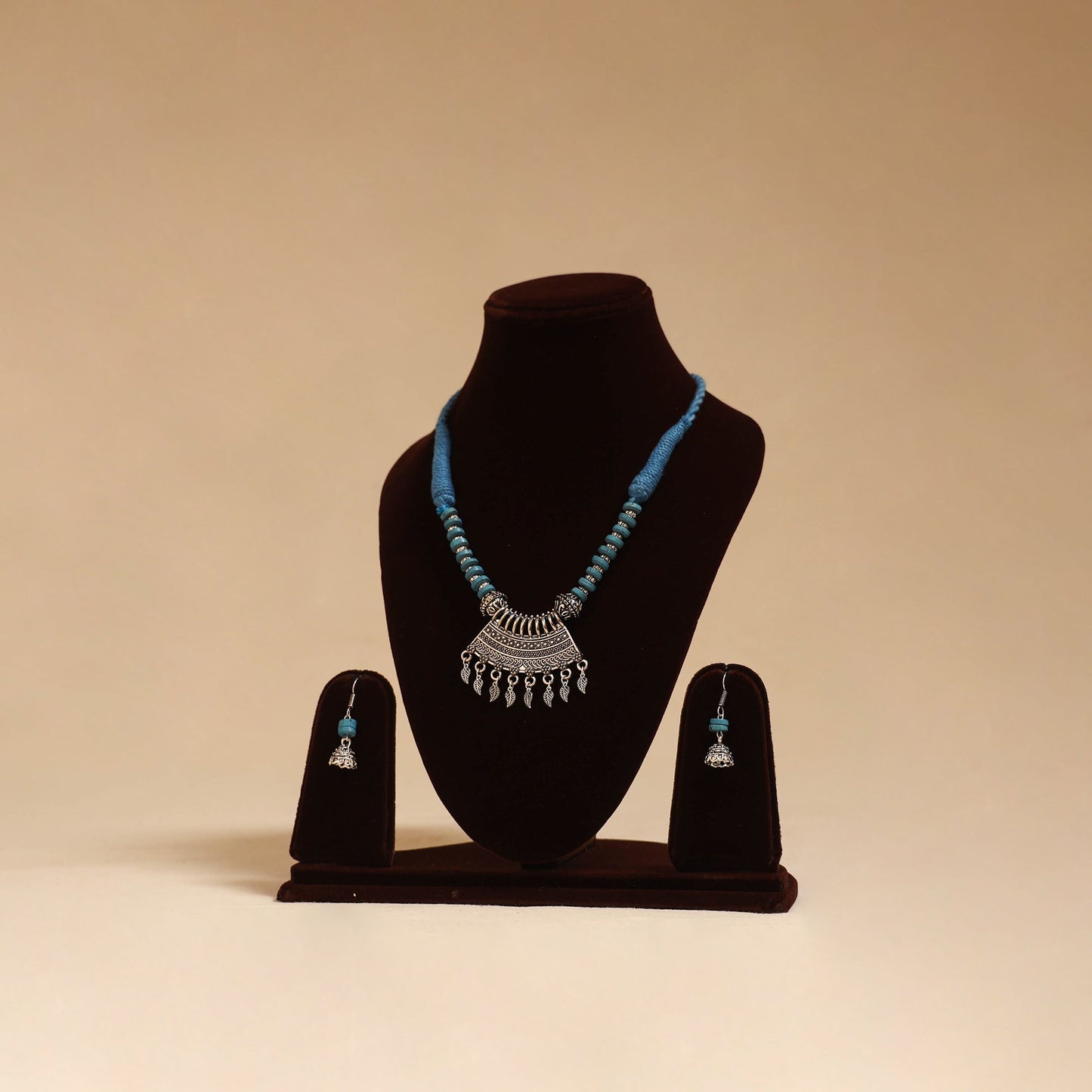 German silver beaded necklace set 41 - handcrafted
