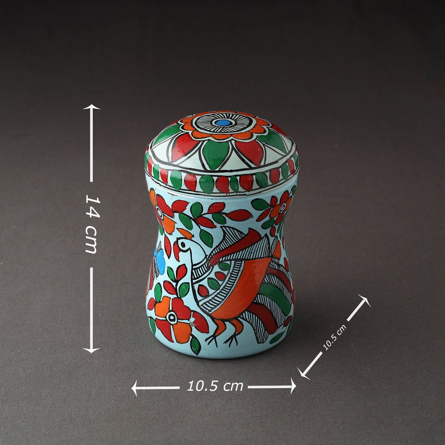 Bengal Patua Handpainted Stainless Steel Multi Utility Canister
