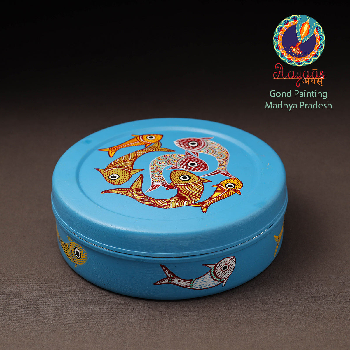 Gond Handpainted Stainless Steel Casserole