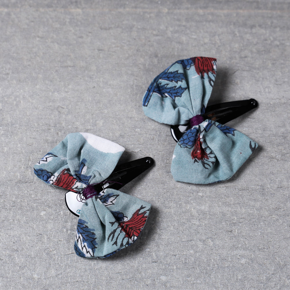 Handmade Gulmohar Flower Tik-Tok Hair Clip (Set of 2) Online l iTokri.com