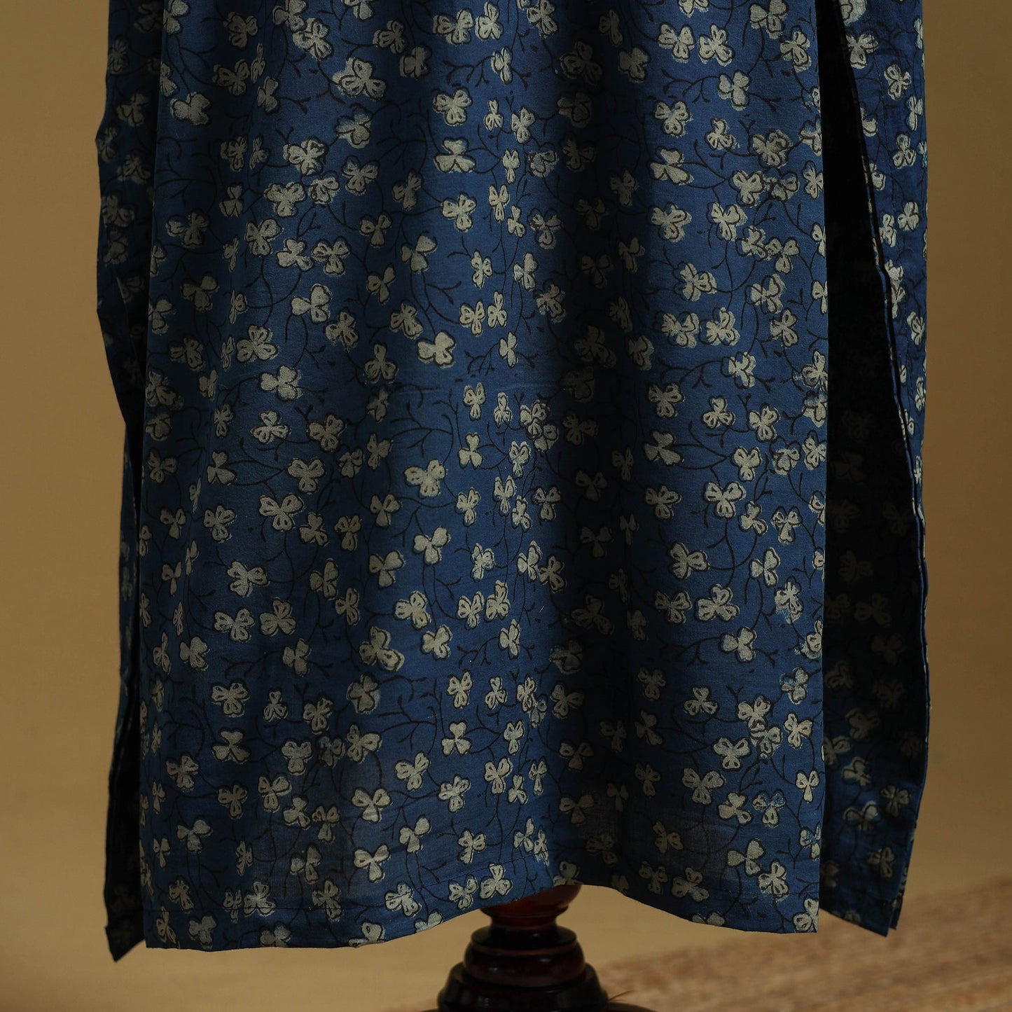 Hand akola long kaftan with tie-up waist 02 - handcrafted