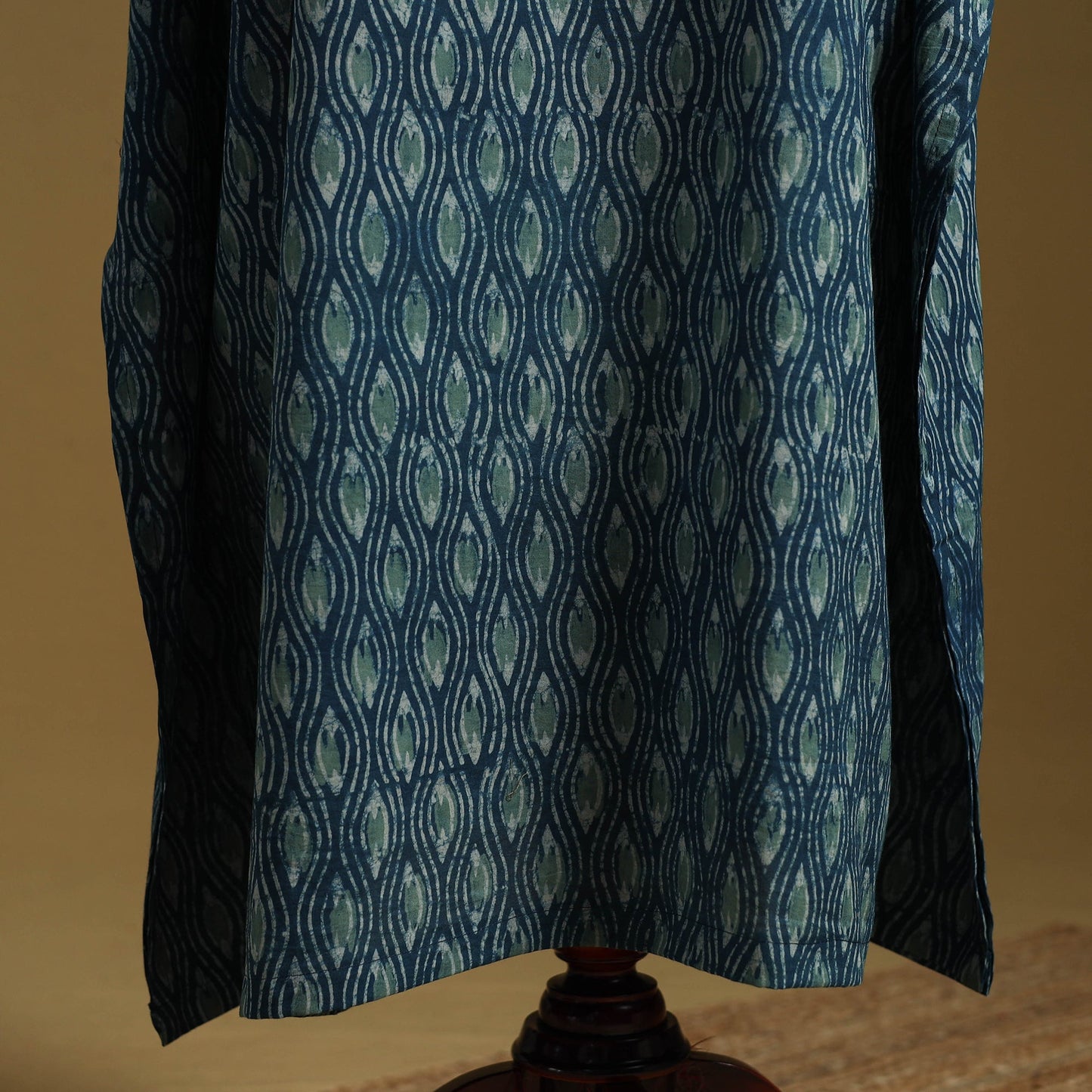 Hand akola long kaftan with tie-up waist 08 - handcrafted