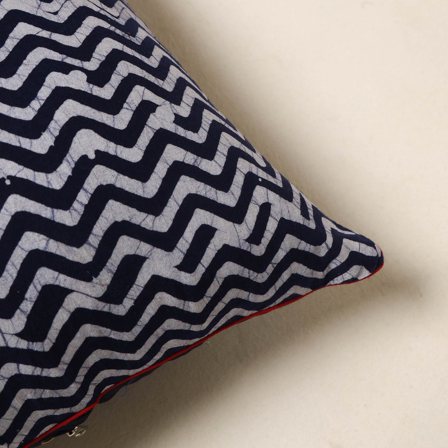Blue - hand batik cotton cushion cover 109 - handcrafted
