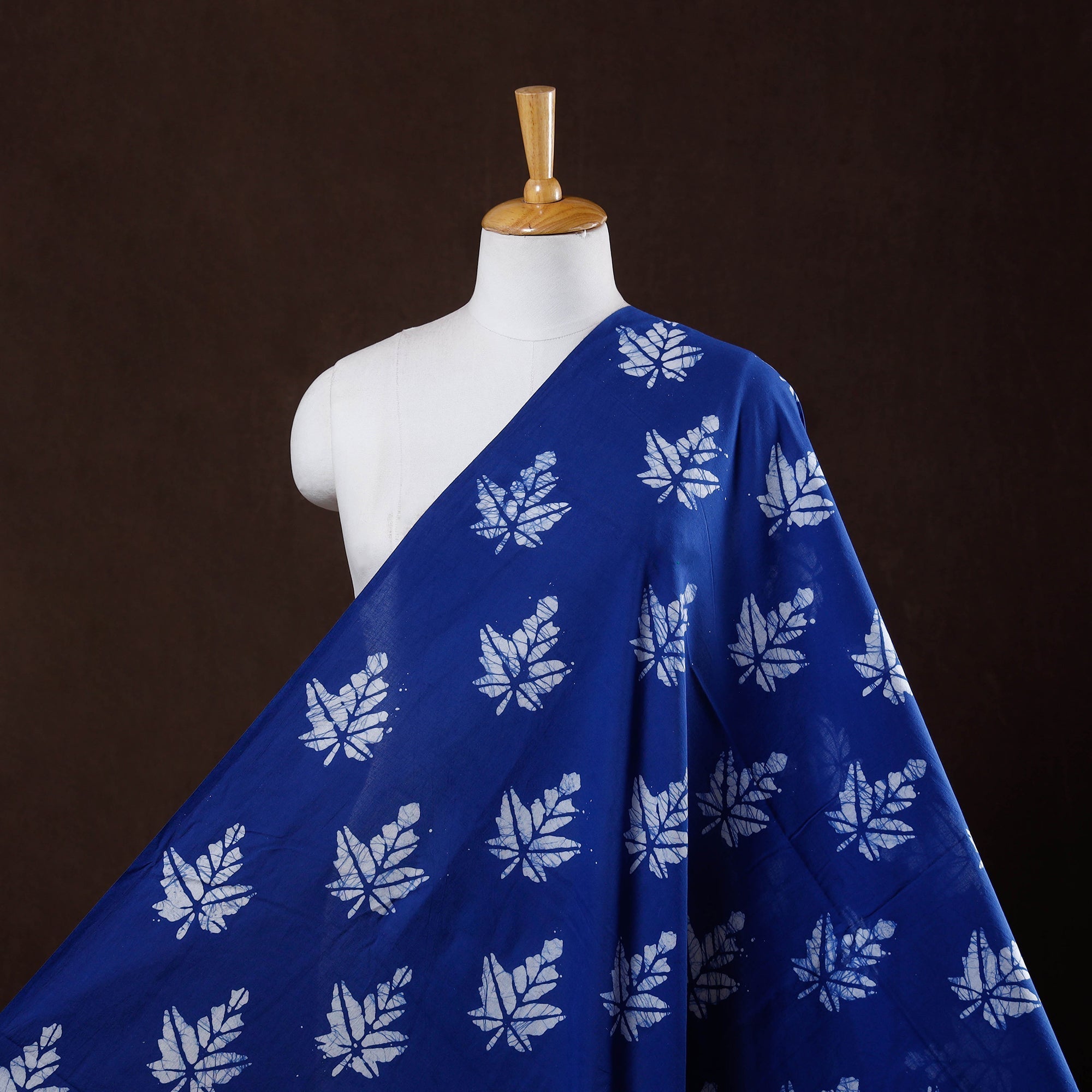 Blue - Cotton Hand Batik Print Fabric 01 main image 1