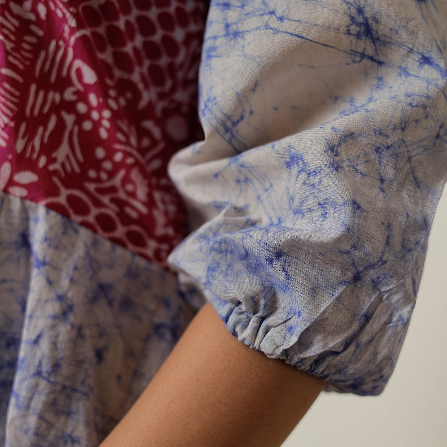 Hand Batik Printed Cotton Flared Dress 03