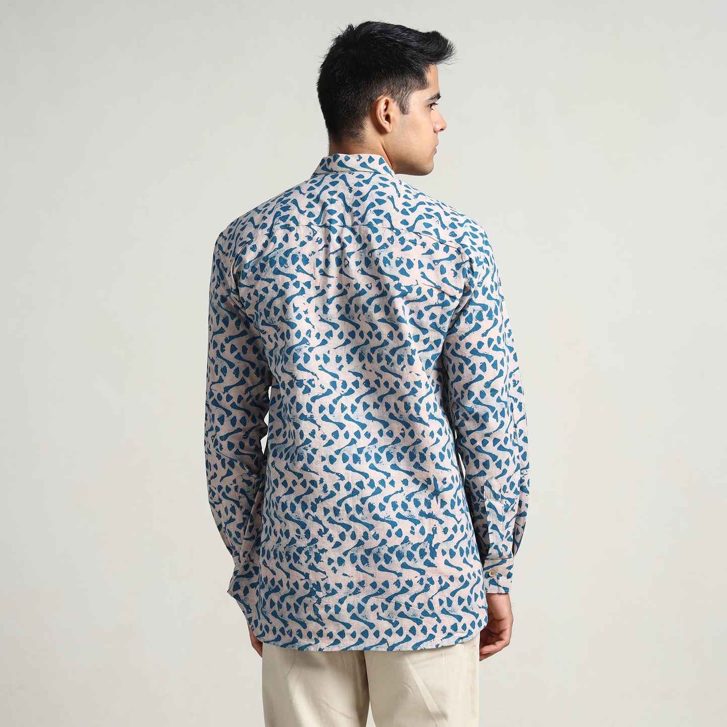 Buy Hand Batik Printed Cotton Men Full Sleeve Shirt 13 Online l iTokri.com