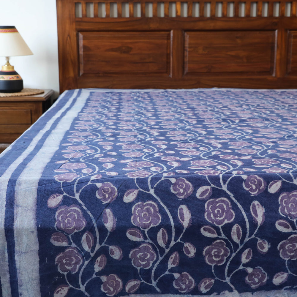 Block Art Print Cotton Double Bindaas Bed Sheet