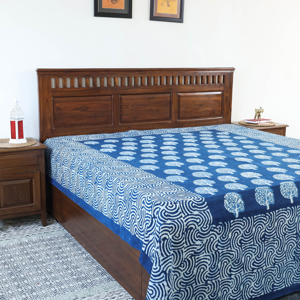 Block Art Print Cotton Double Bindaas Bed Sheet