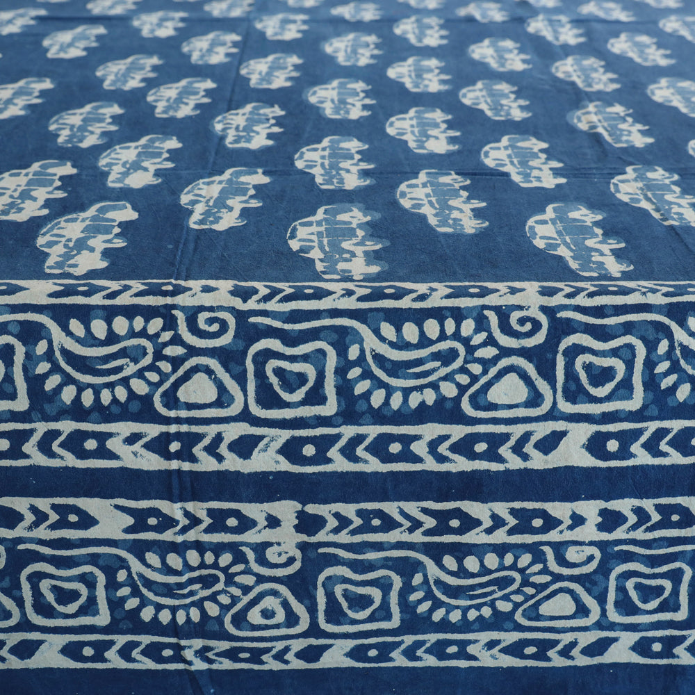 Block Art Print Cotton Double Bindaas Bed Sheet