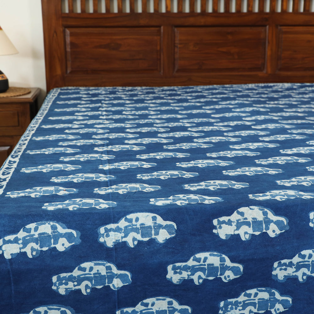 Block Art Print Cotton Double Bindaas Bed Sheet
