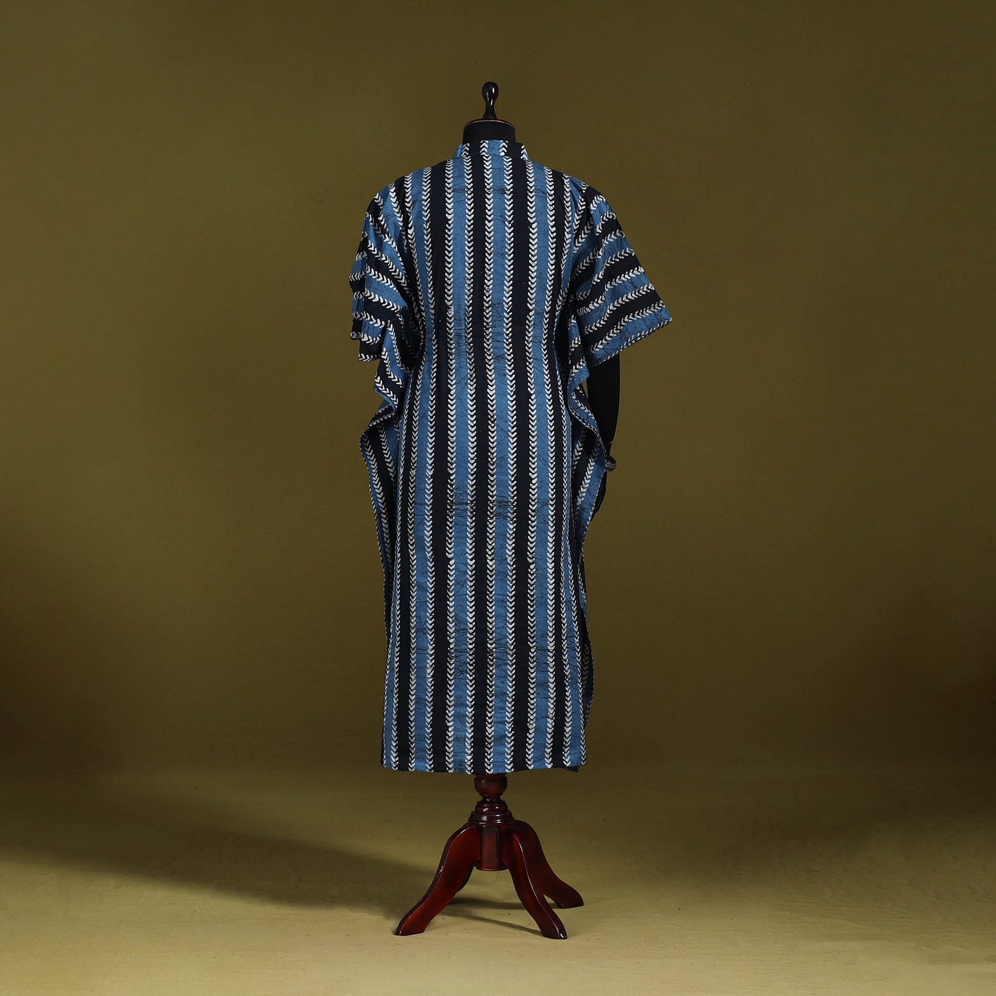 Hand batik cotton long kaftan 19. Handcrafted