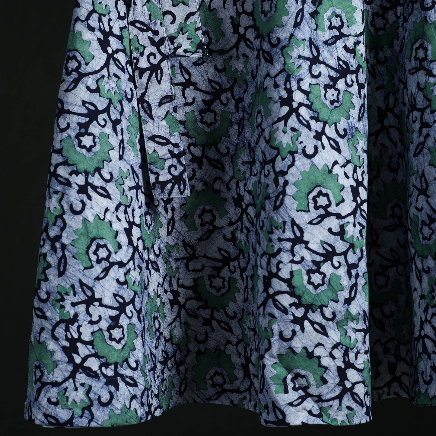 Hand block batik print cotton wrap around skirt 17