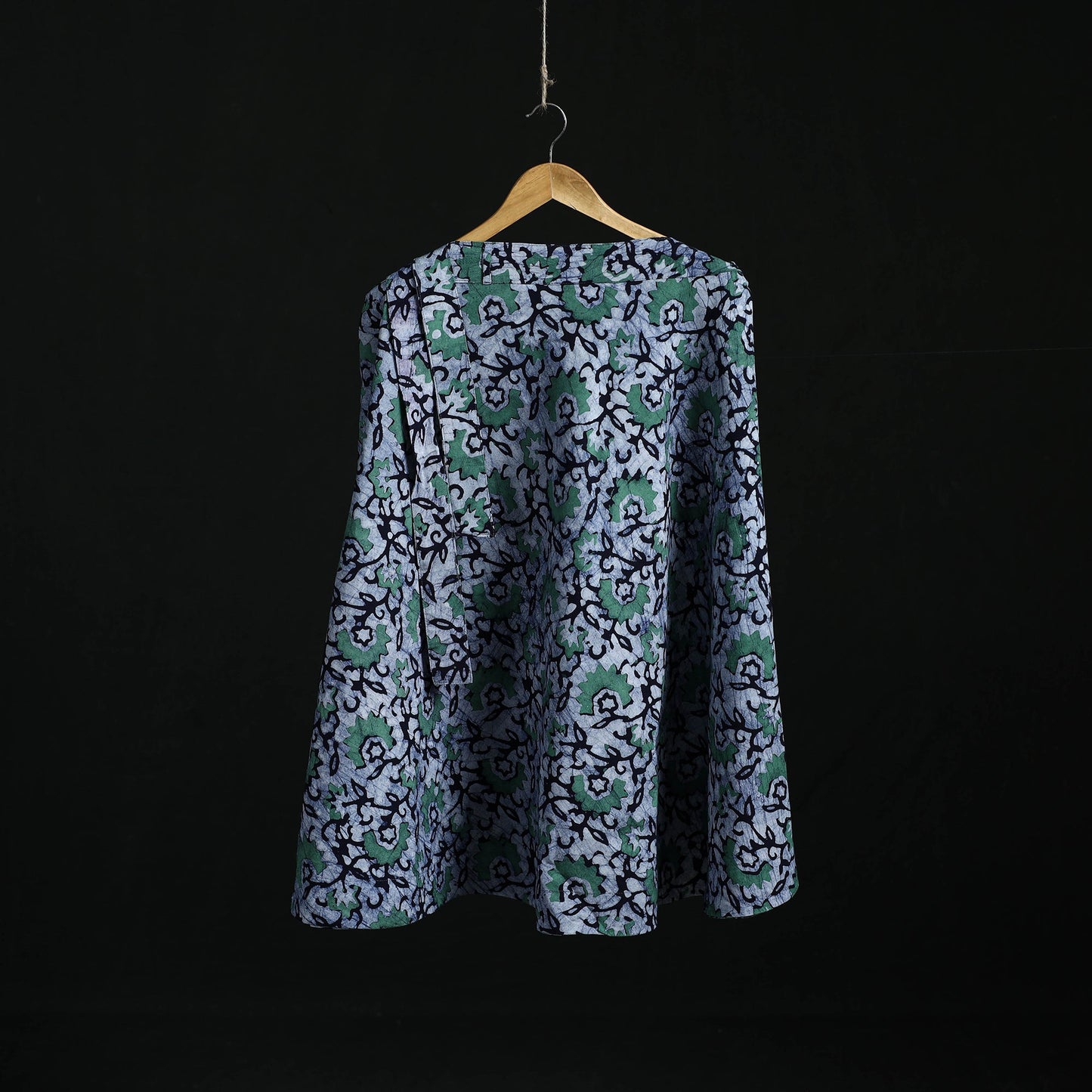 Hand block batik print cotton wrap around skirt 17