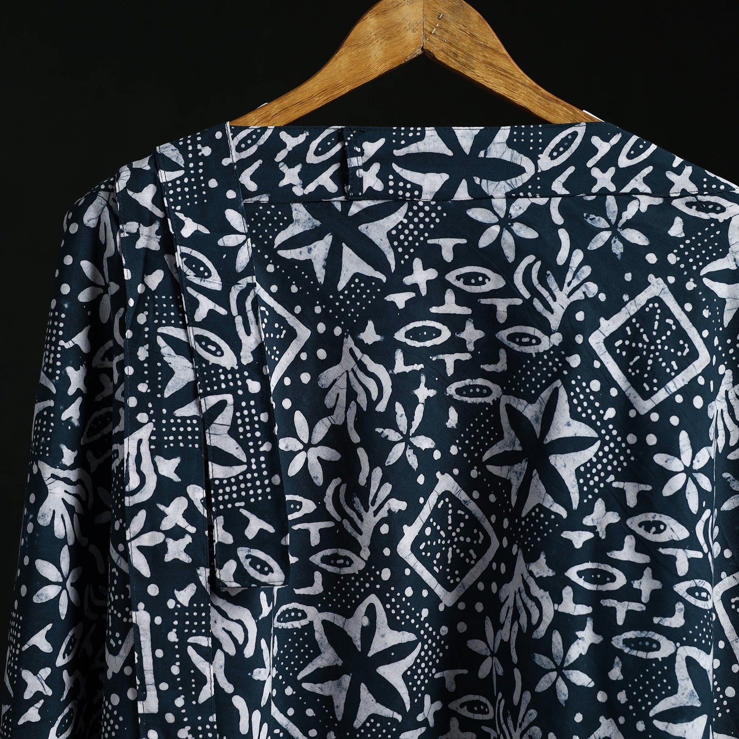 Hand block batik print cotton wrap around skirt 18