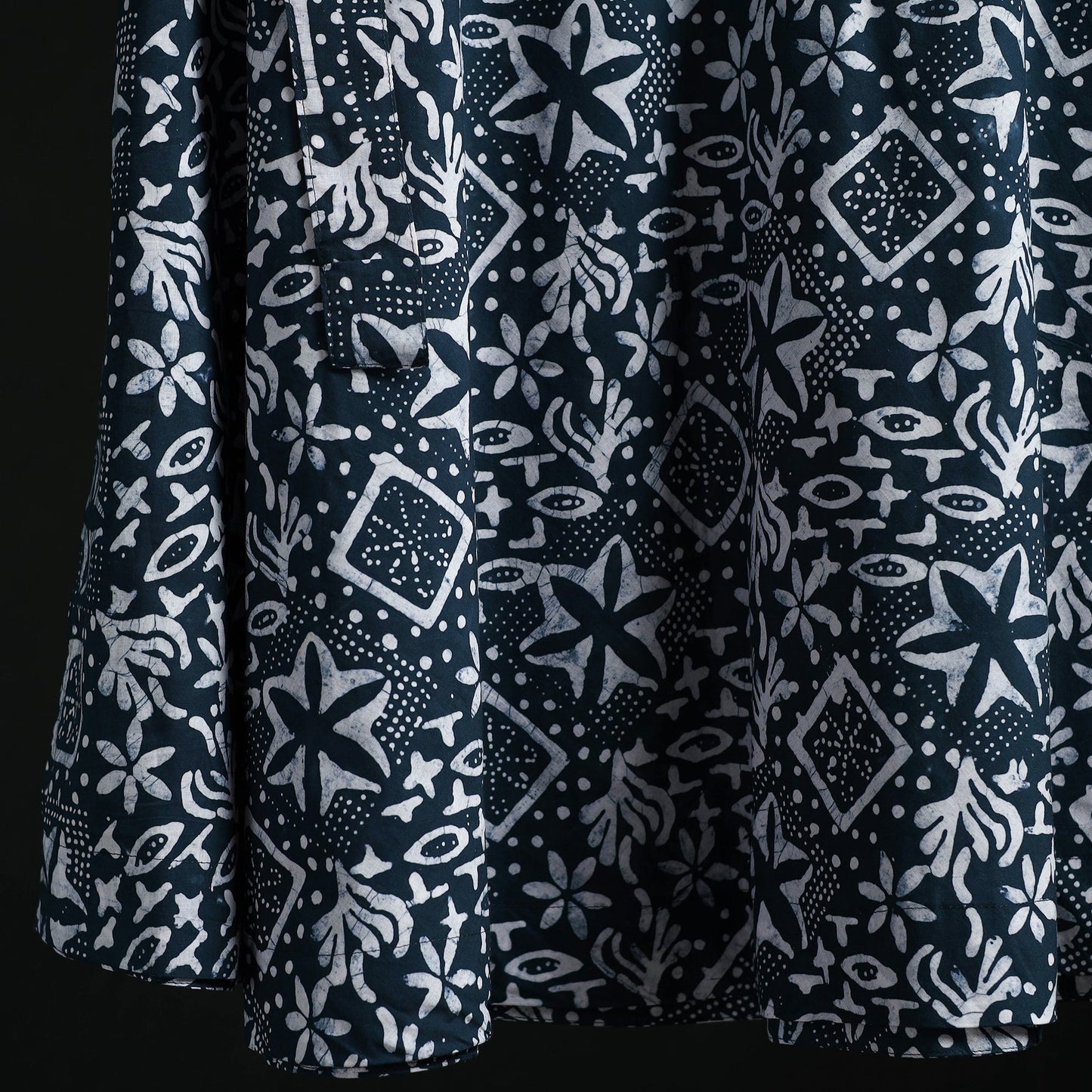 Hand block batik print cotton wrap around skirt 18