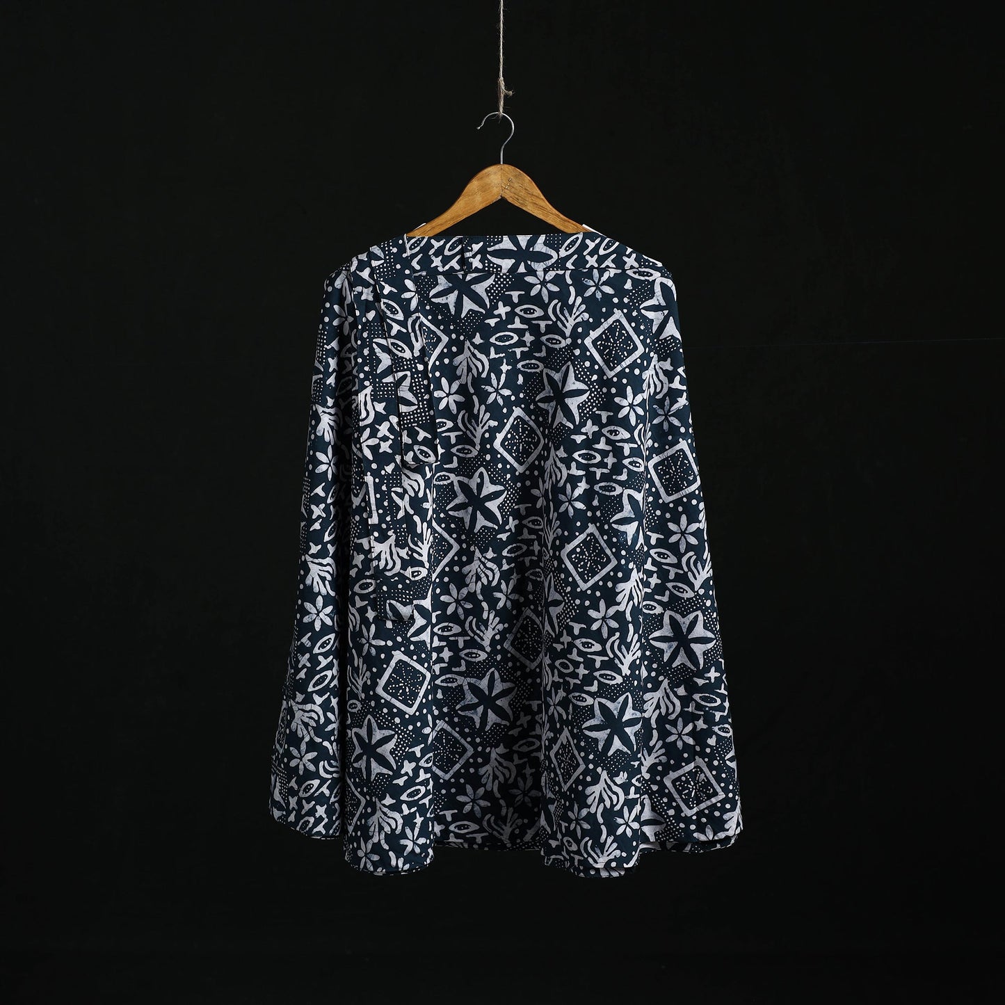 Hand block batik print cotton wrap around skirt 18