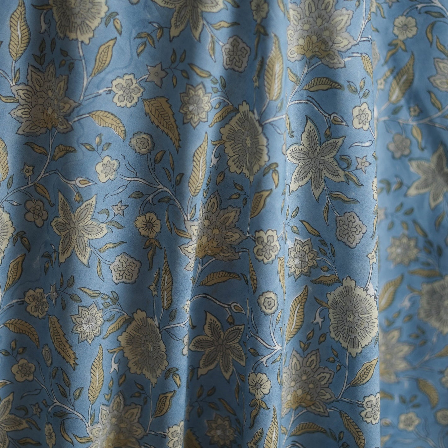 Hand block print cotton sanganeri fabric 11 - handcrafted