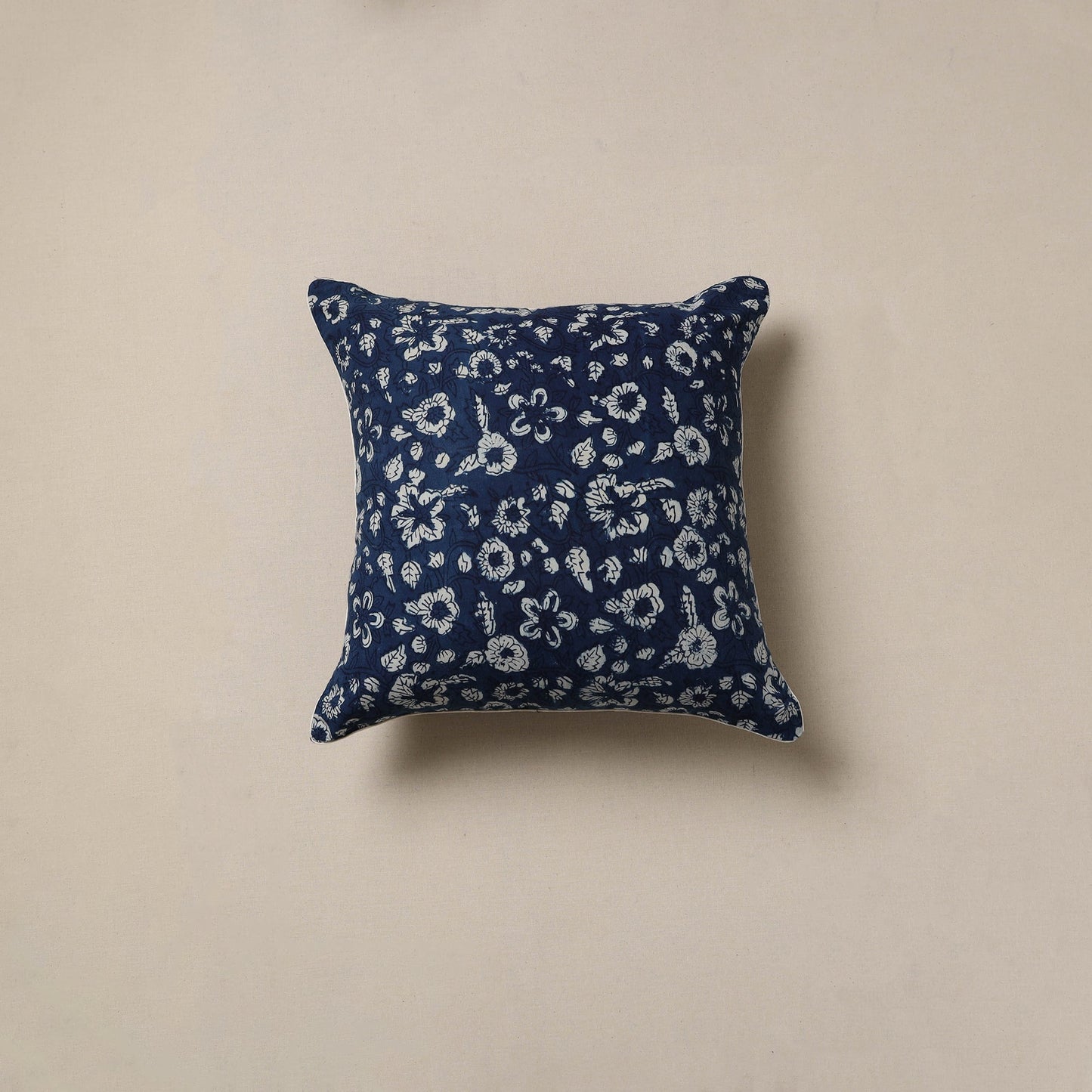 Hand indigo bagru cushion cover 23 - handcrafted