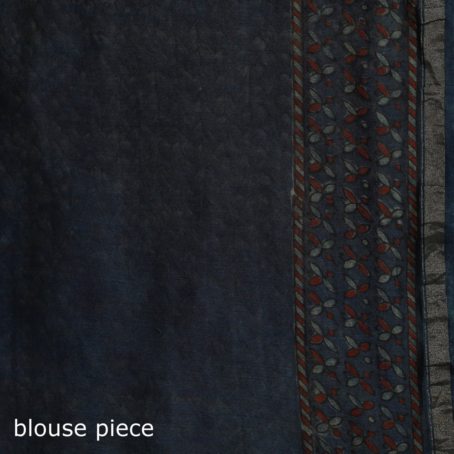 Hand block print natural dyed chanderi silk akola saree 08