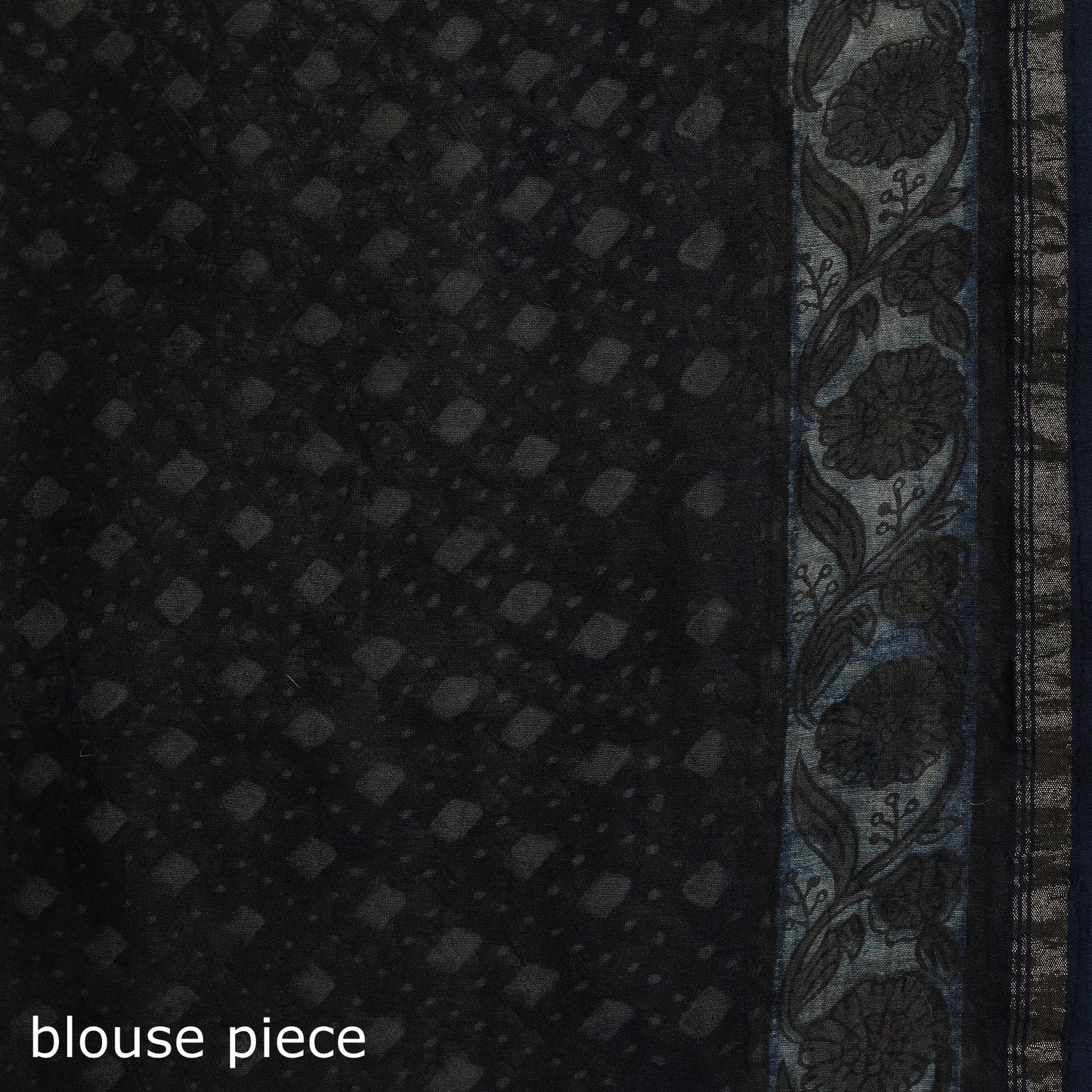 Hand block print natural dyed chanderi silk akola saree 17