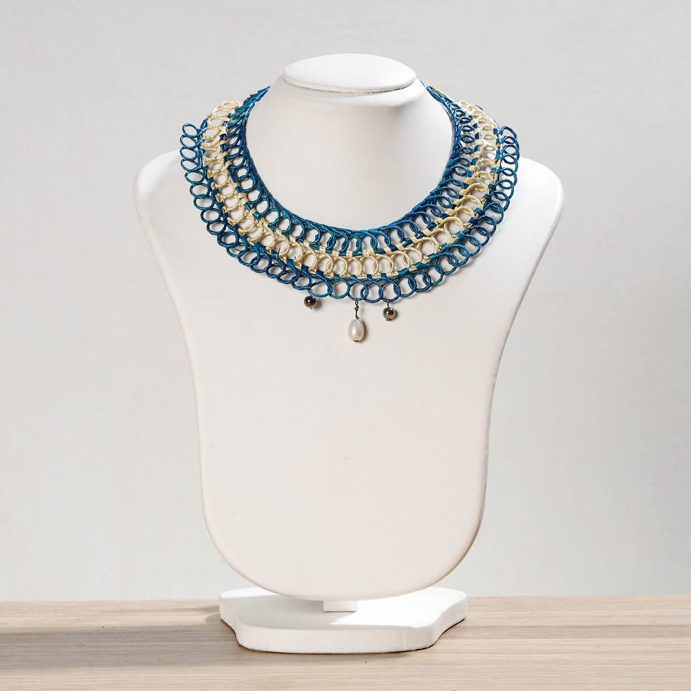 Hand Braided Natural Sikki Grass Necklace