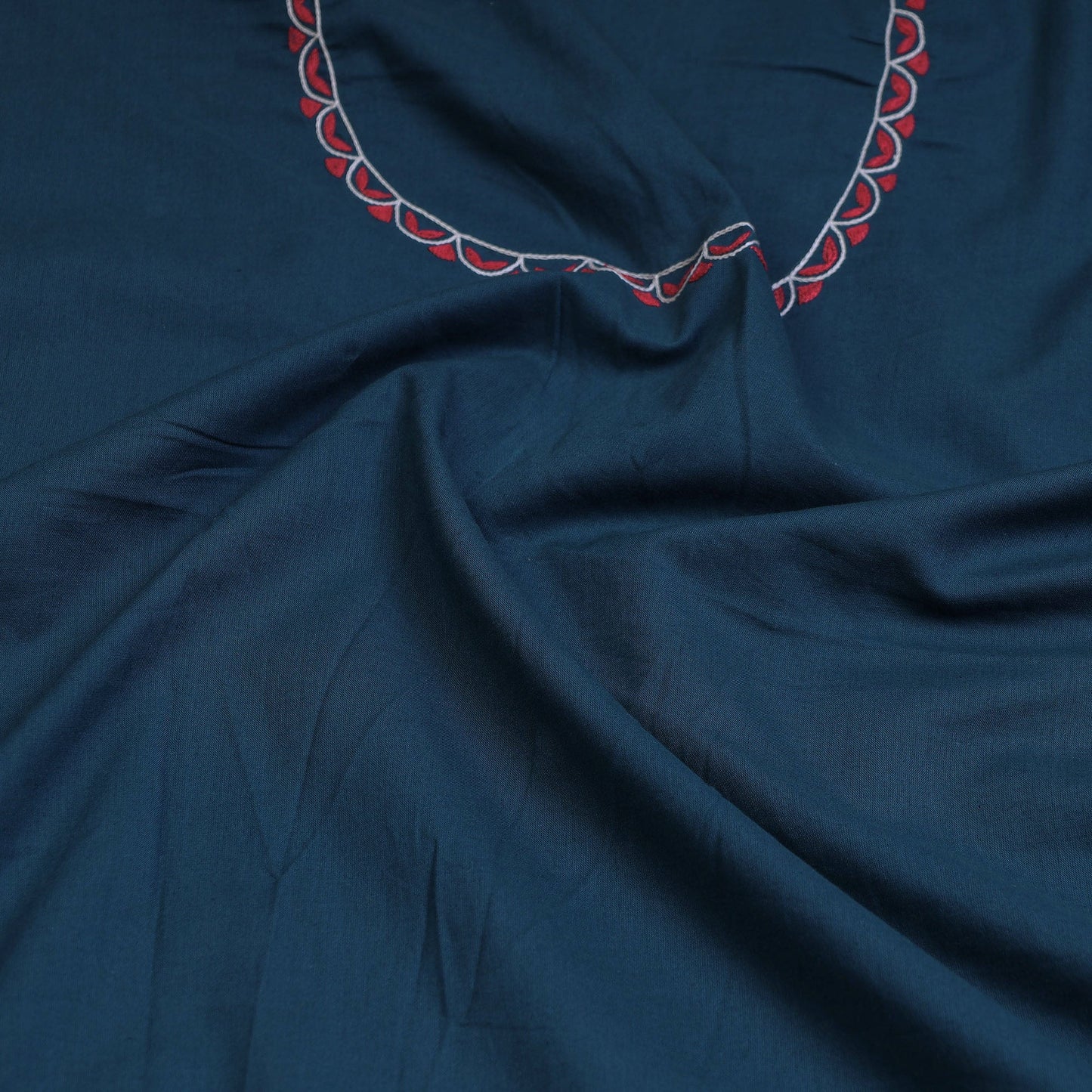 Hand Embroidery Plain Cotton Kurta Material
