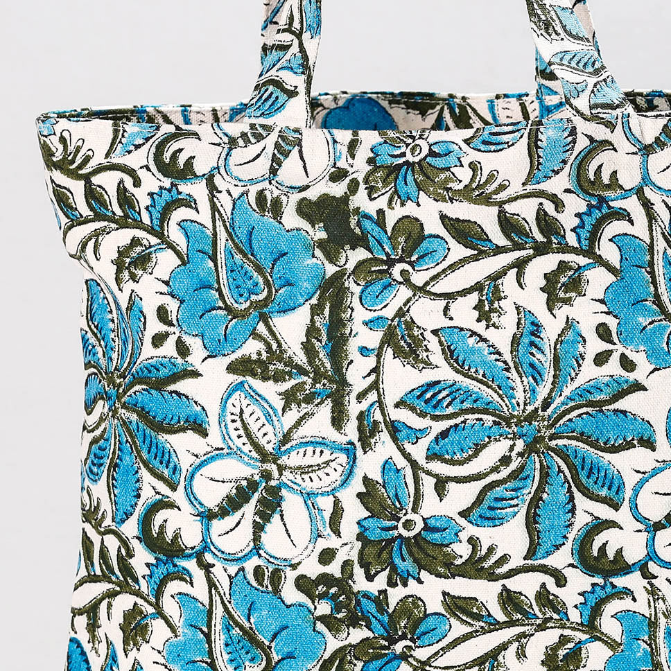 Hand Block Printed Canvas Cotton Shoulder Bag