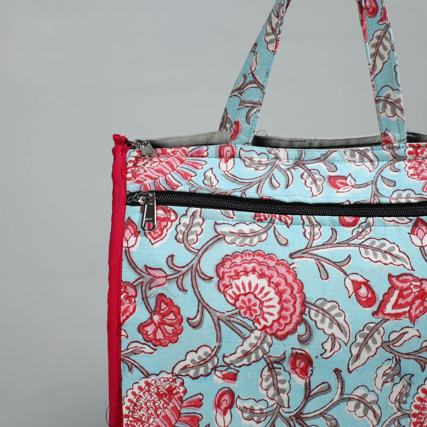 Blue Handcrafted Cotton Shopping Bag 21