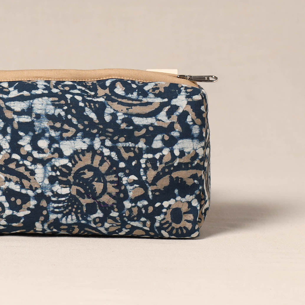 Brown - handcrafted fabric toiletry pouch 41
