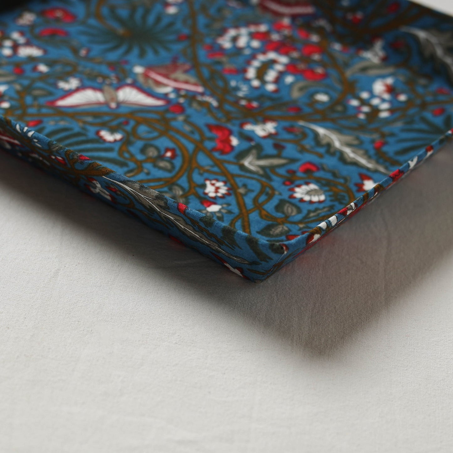 Blue - handcrafted fabric valet tray (11 x 9 in) 15