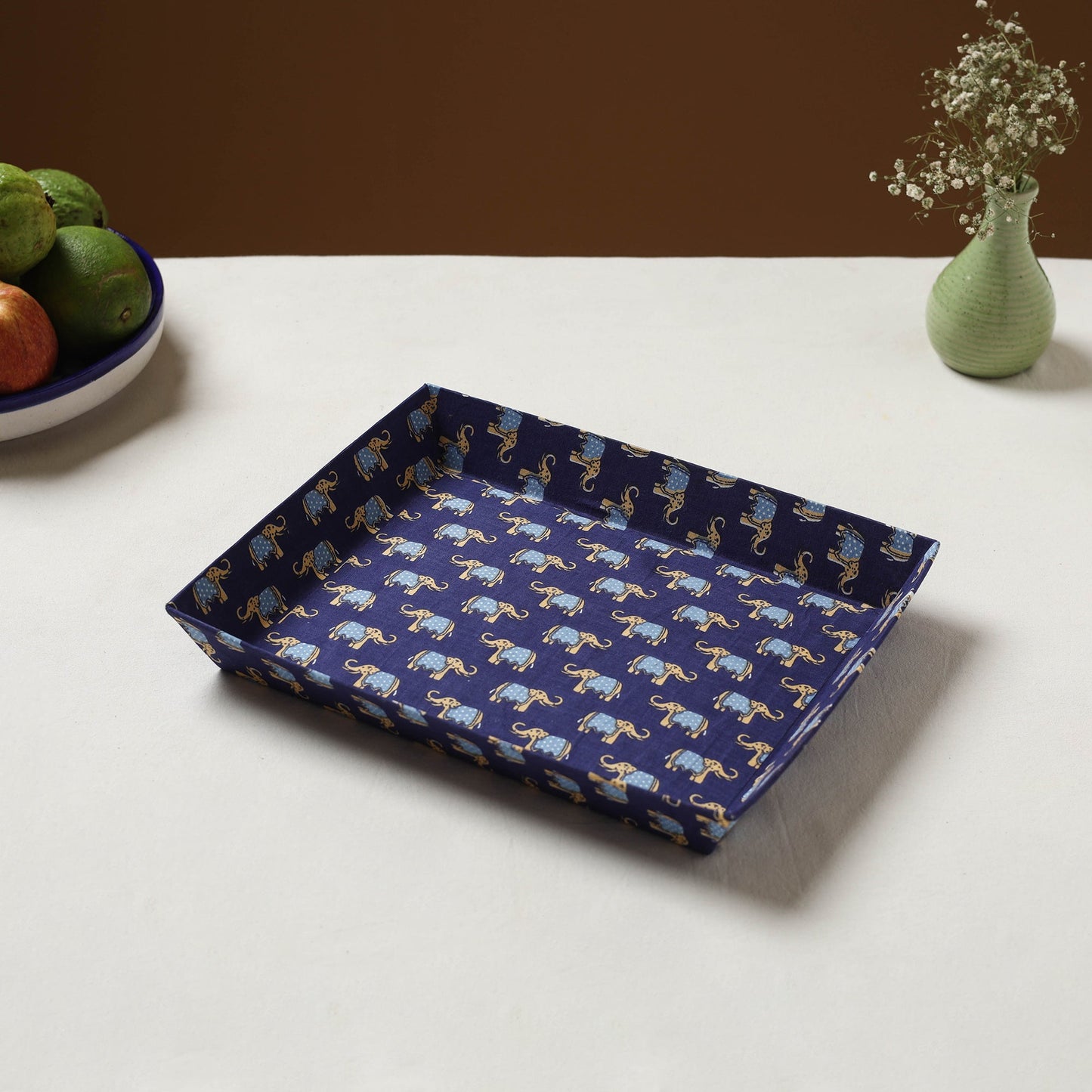 Blue - handcrafted fabric valet tray (12 x 10 in) 27