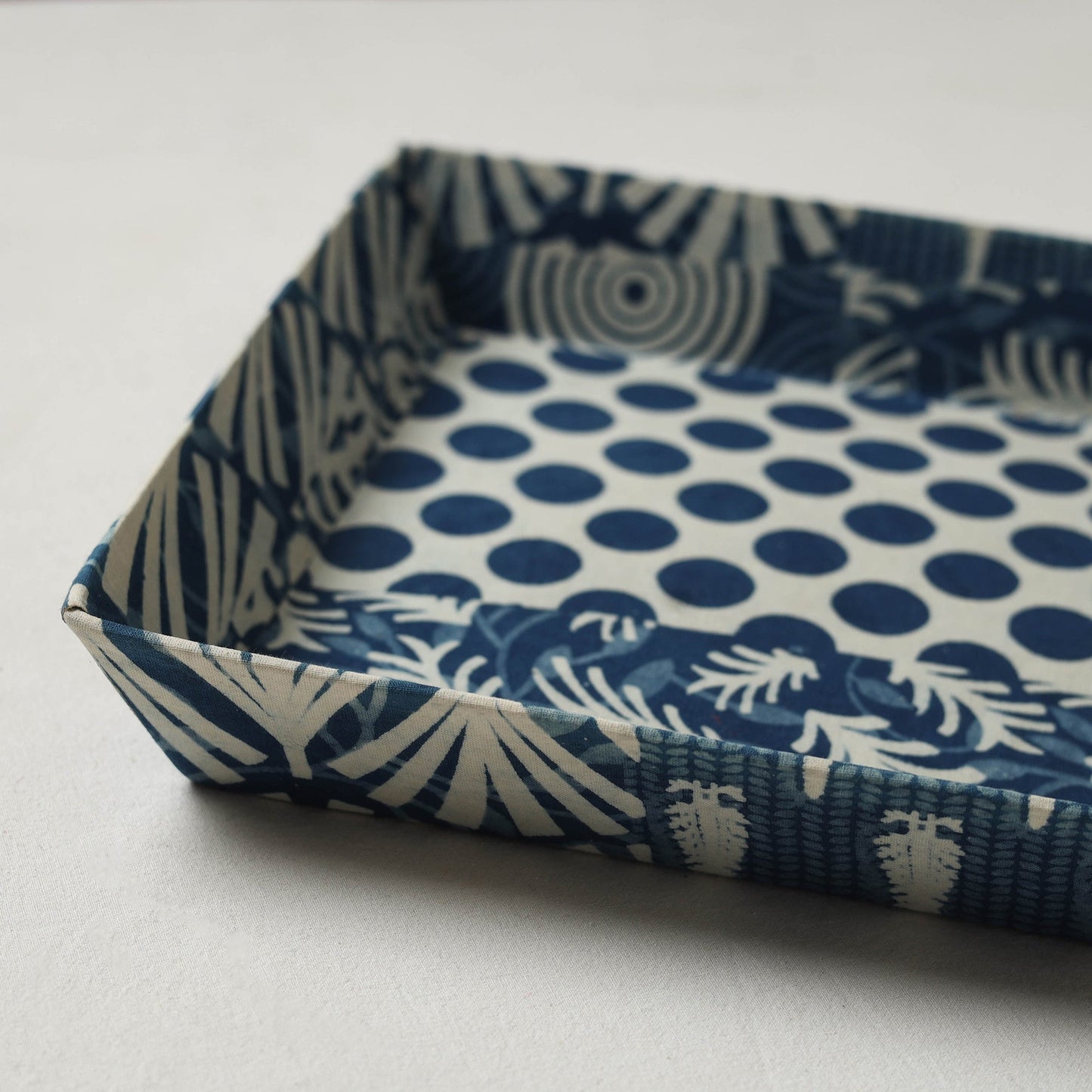 Blue - handcrafted fabric valet tray (12 x 10 in) 37