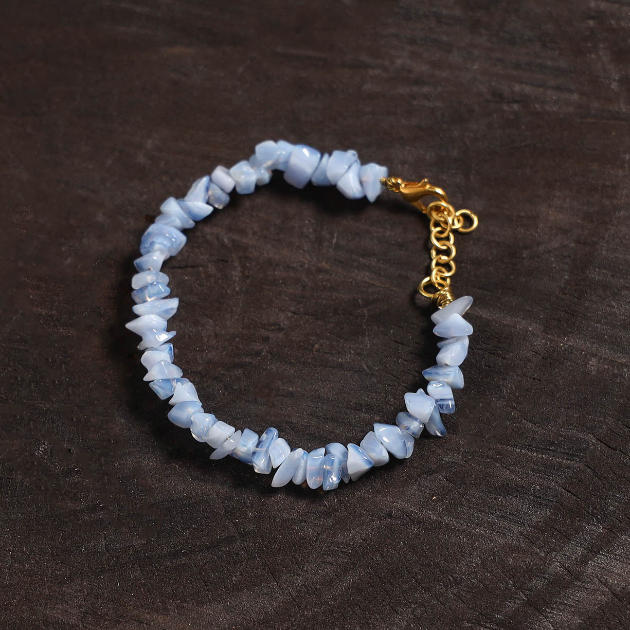 Handcrafted glass stone bracelet 07