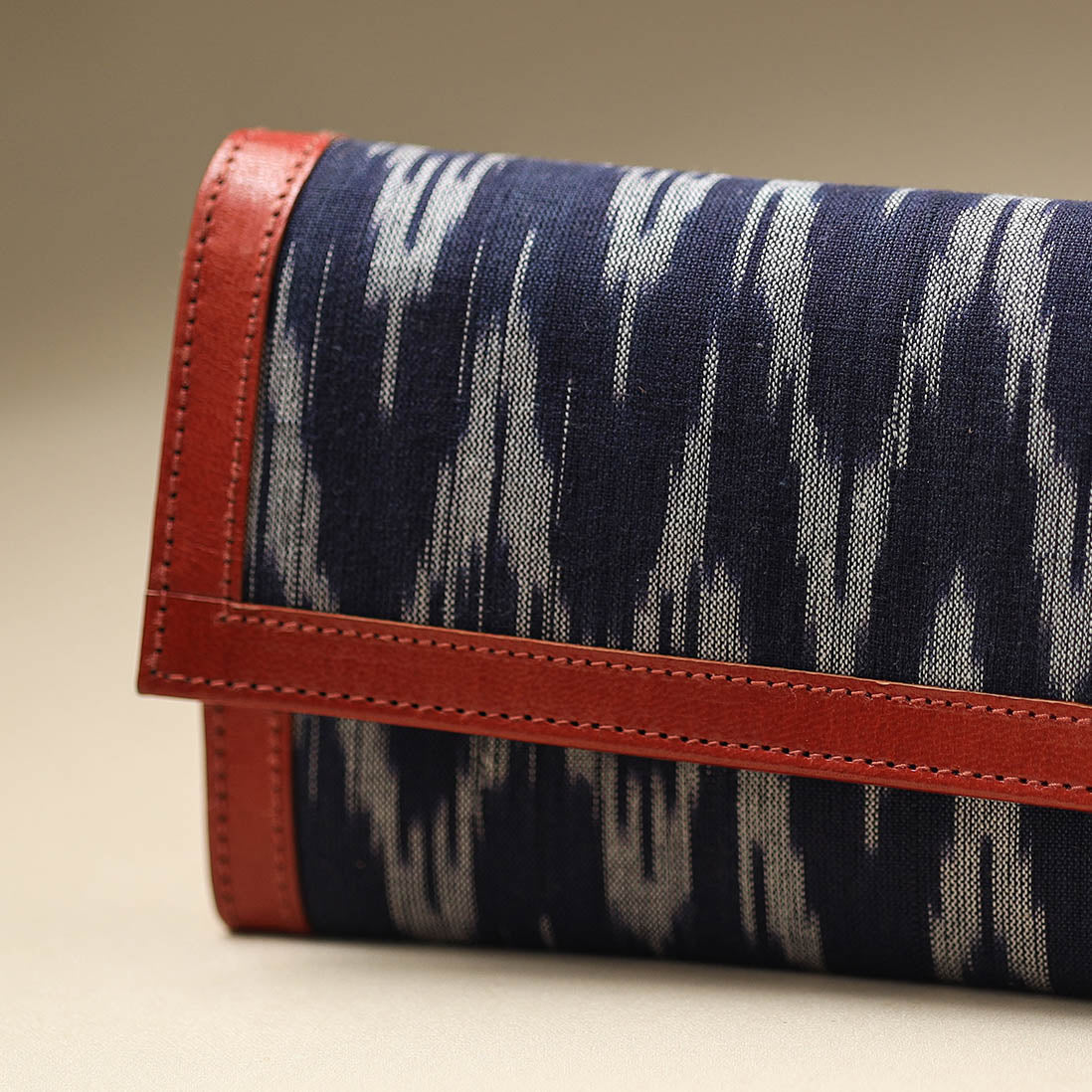 Handcrafted Ikat Weave Leather Wallet