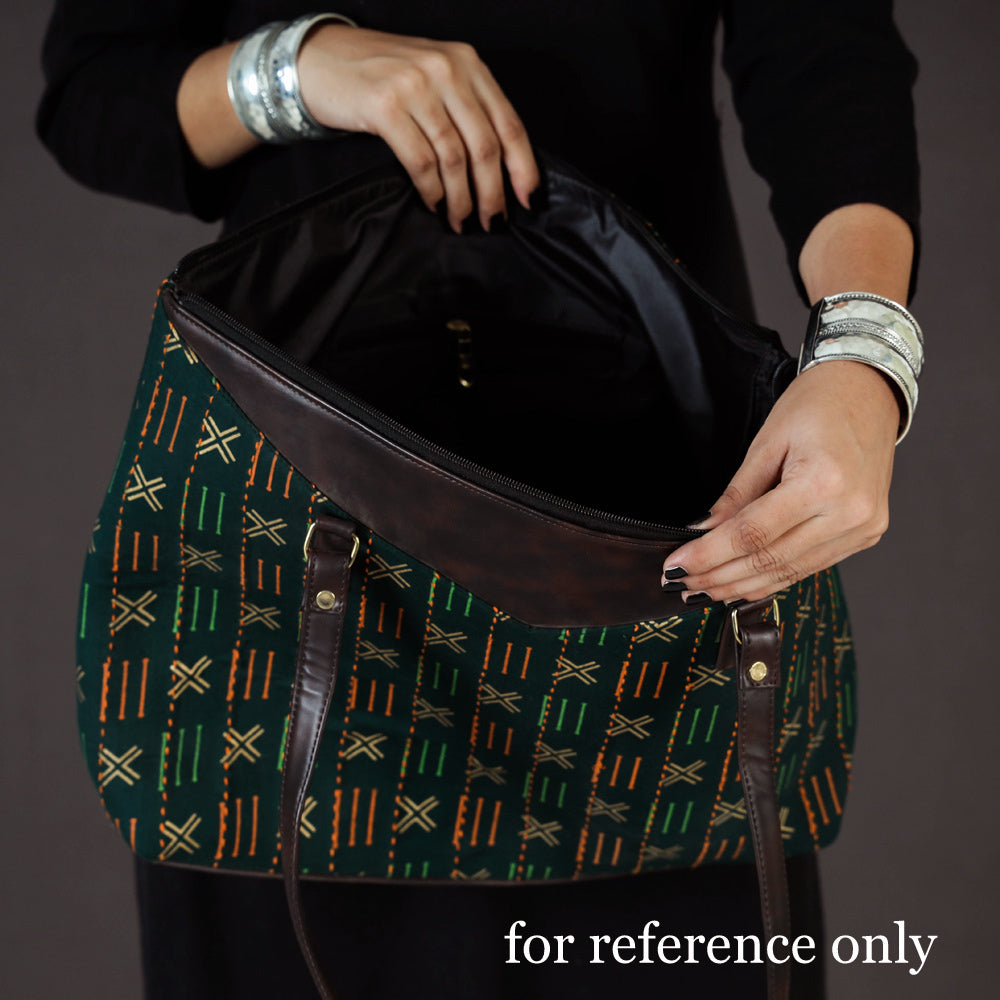 Handcrafted Kantha Embroidered Printed Cotton Shoulder Bag