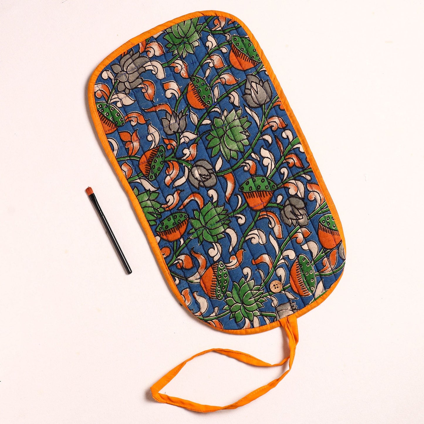 Handcrafted Multipurpose Segmented Make-up Brush Wrap Pouch/Case 05