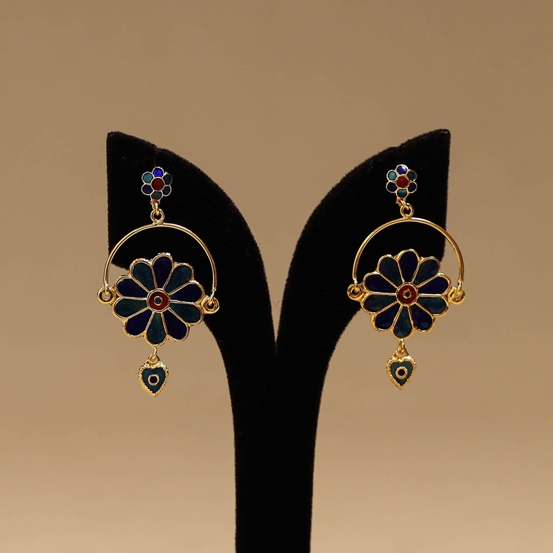 Handcrafted paka meenakari earrings 110
