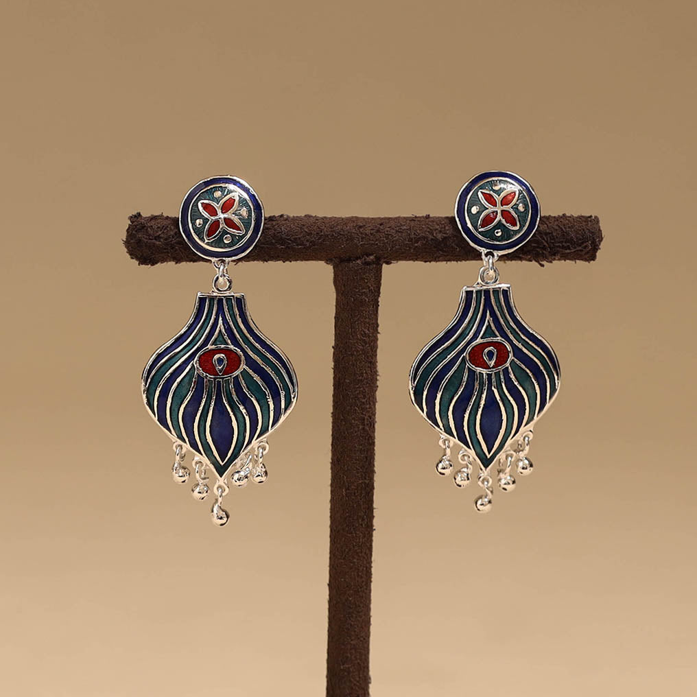 Handcrafted paka meenakari earrings 74