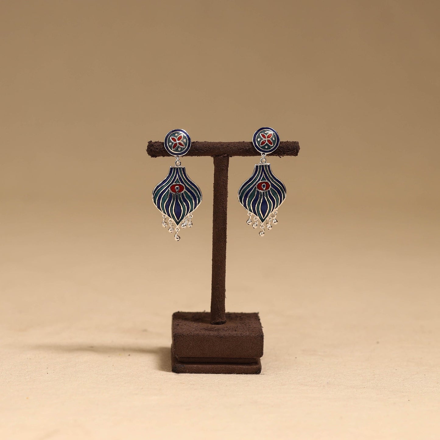 Handcrafted paka meenakari earrings 74