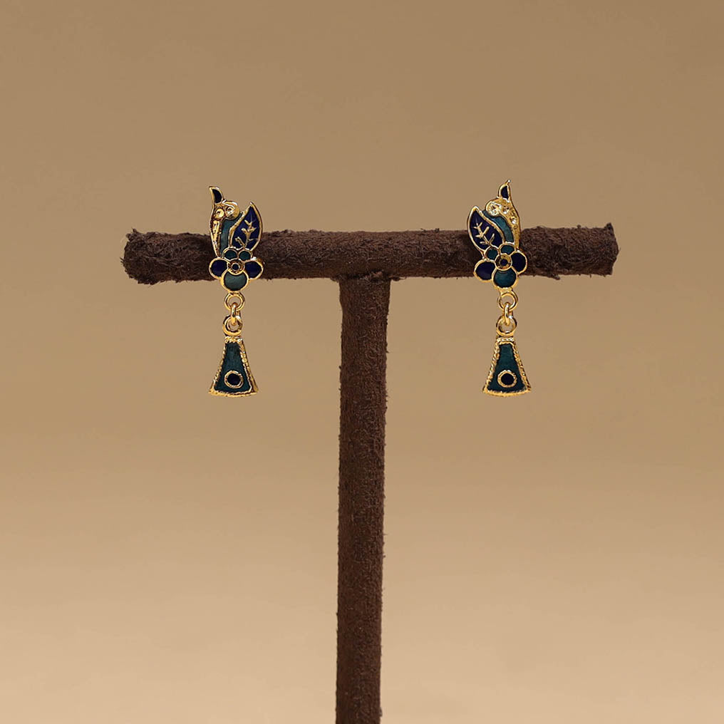 Handcrafted paka meenakari earrings 82
