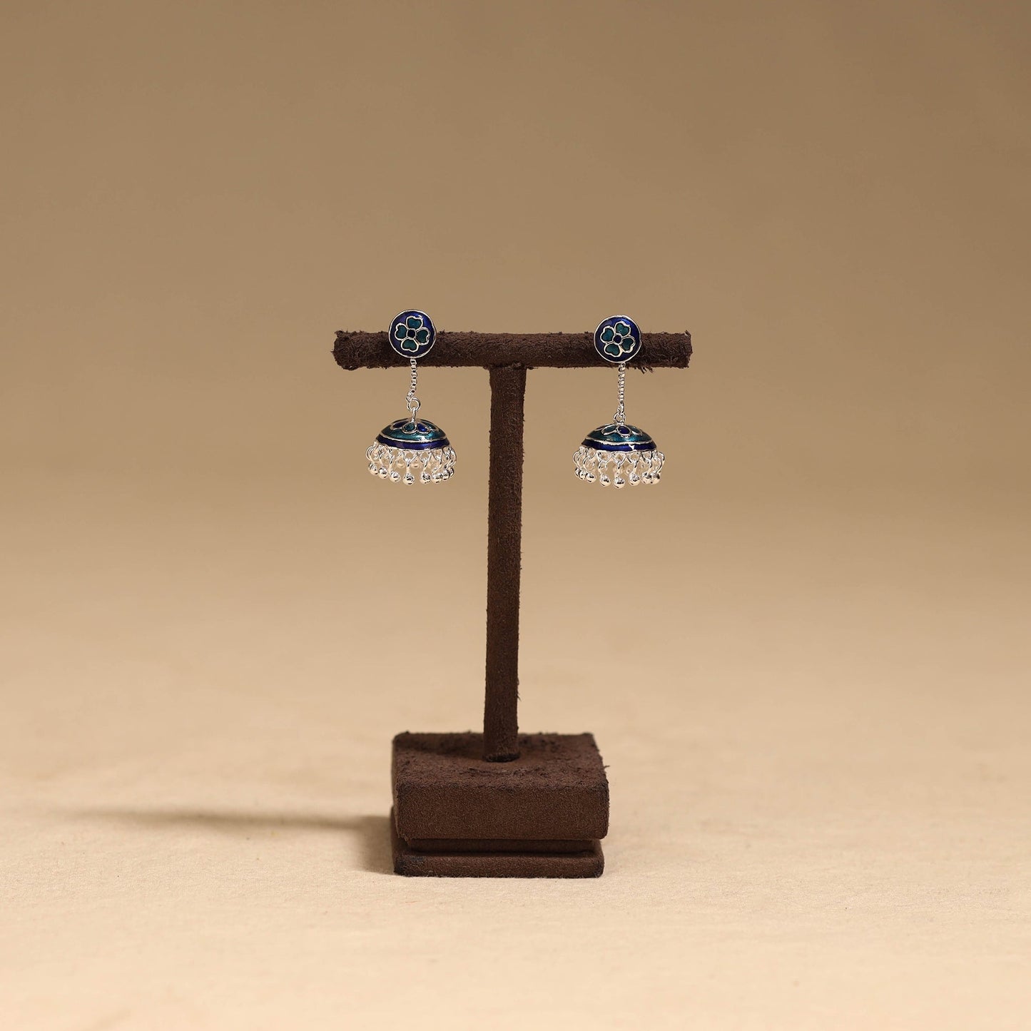 Handcrafted paka meenakari jhumki earrings 38