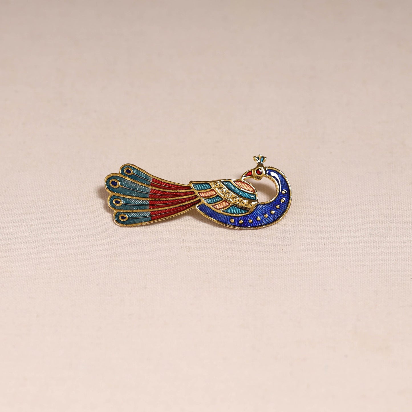 Handcrafted paka meenakari saree pin 232