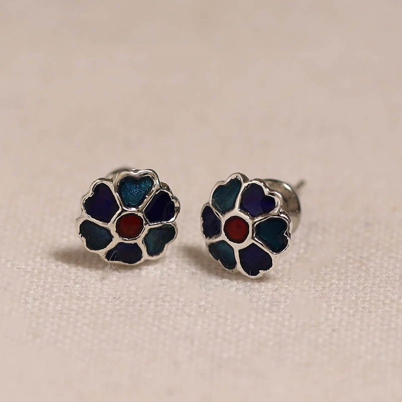 Handcrafted paka meenakari stud earrings 22