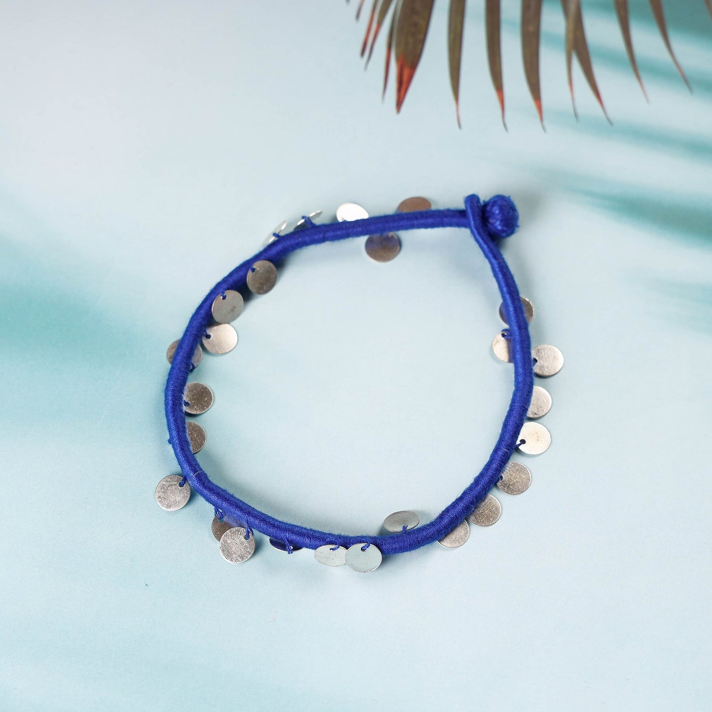 Handcrafted Patwa Thread & Sequin Work Anklet