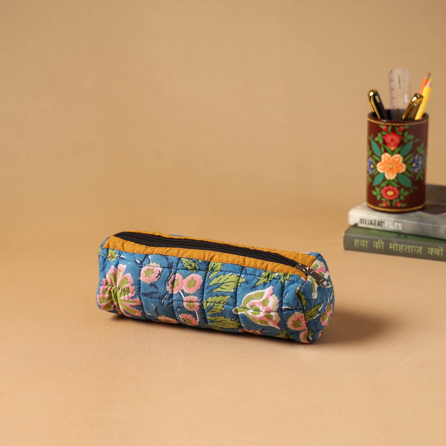 Handcrafted quilted pencil pouch 13